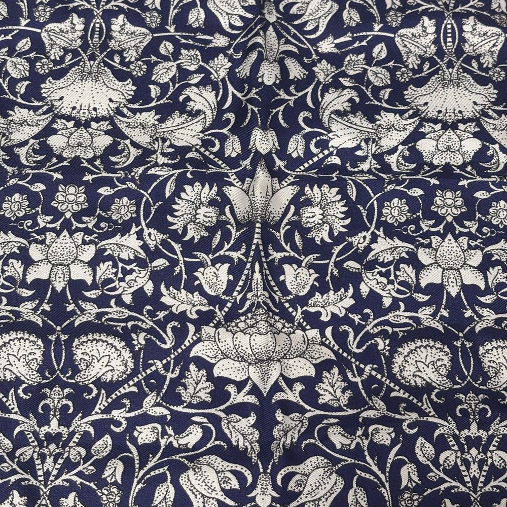 Brooks Brothers Blue Satin Mini Scarf Pocket Square 14.5" X 15"